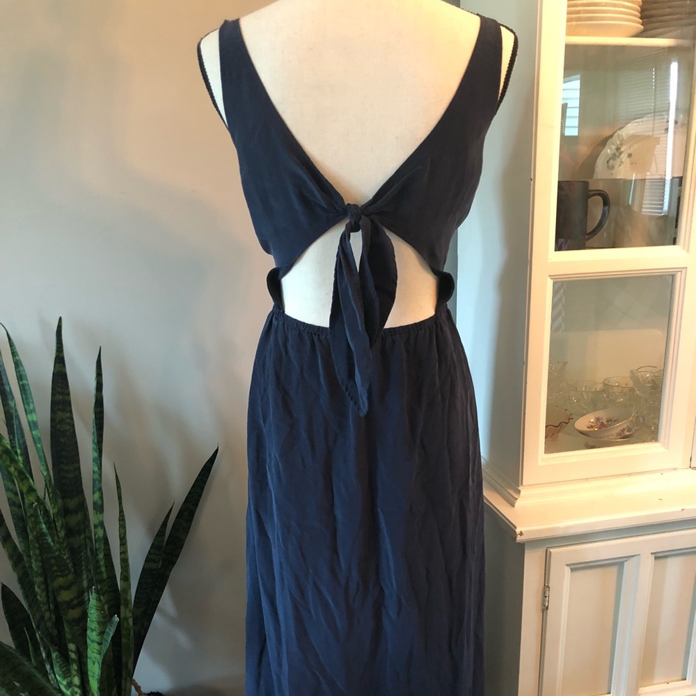 Tie back silk maxi Club Monaco